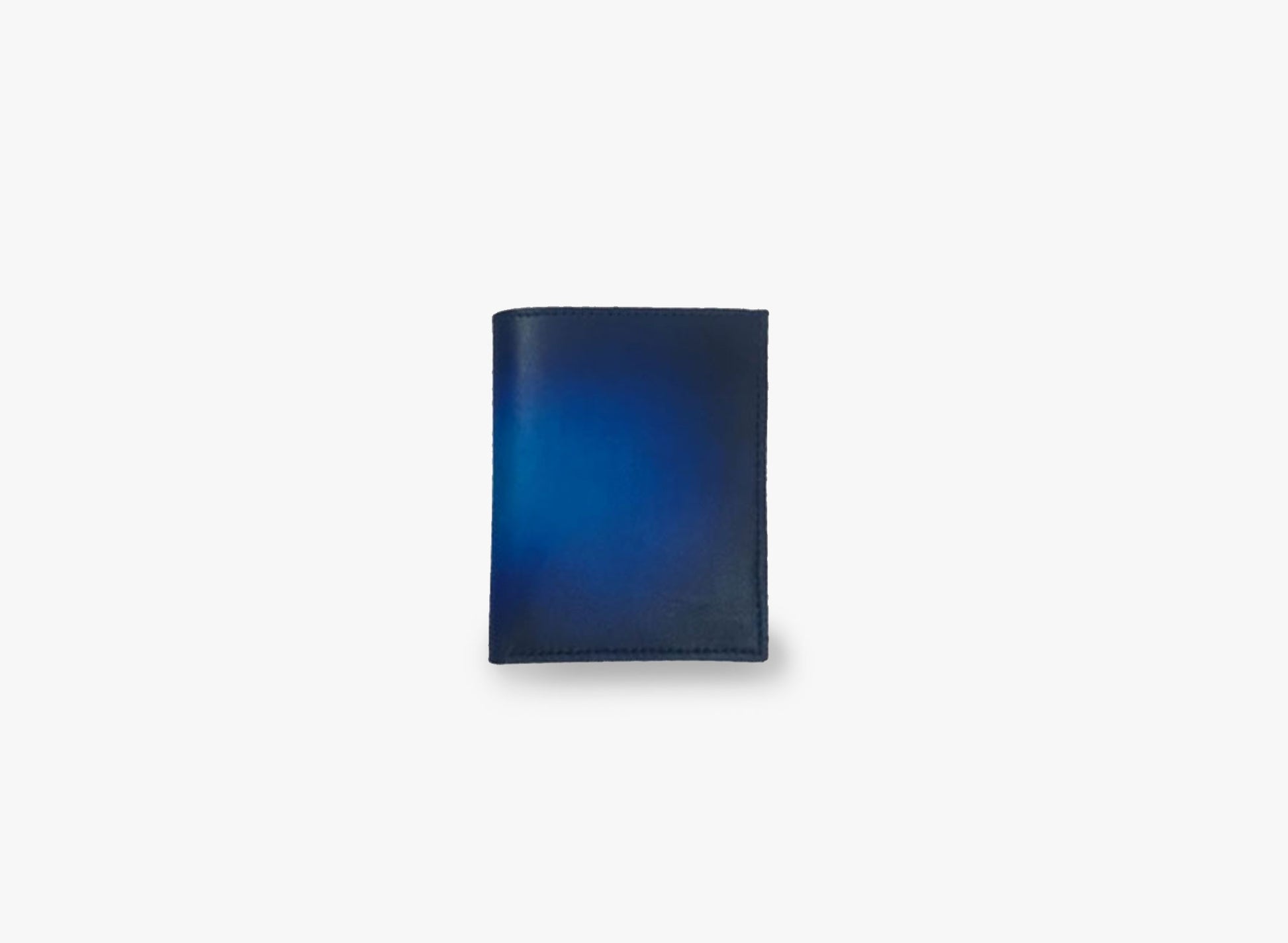 Outer View of Leather Moro Passport Holder in Blue