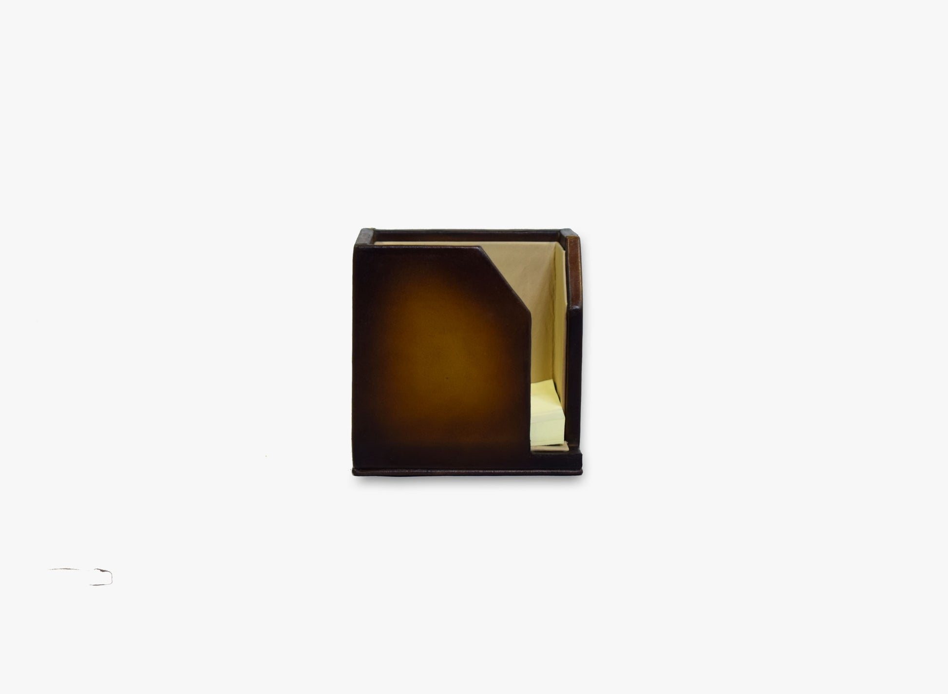 View of Leather Desk Organizer in Brown