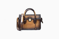 Front view of Leather Thor Briefcase in Brown