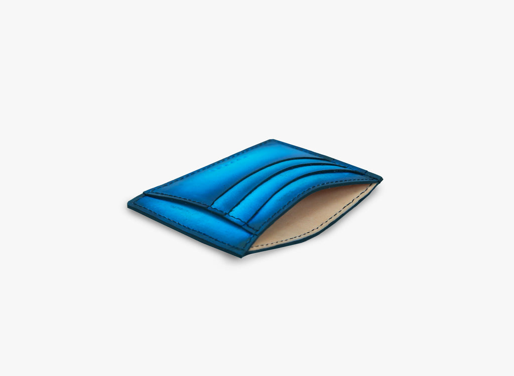 Inner View of Leather Moro Card Holder in Tan