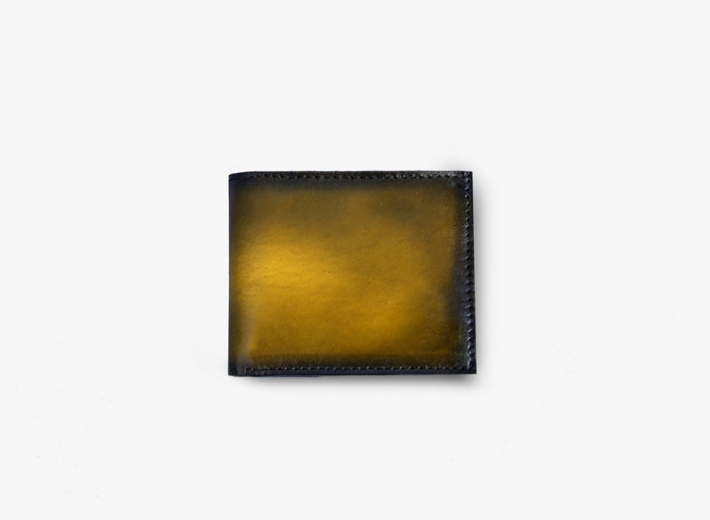 Outer View of Leather Moro Bifold Wallet in Tan